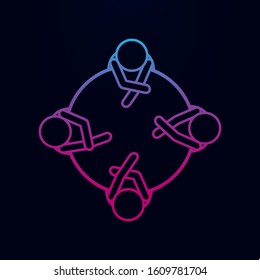 Team communication nolan icon. Simple thin line, outline vector of team work icons for ui and ux, website or mobile application