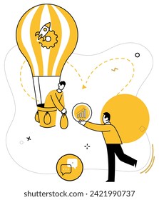 Team communication vector illustration. Team communication metaphorically creates bridges, connecting minds for shared success Together, team sails towards success, fueled by power team collaboration