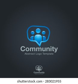 Team Community Partners logo template. Social Network Corporate branding identity