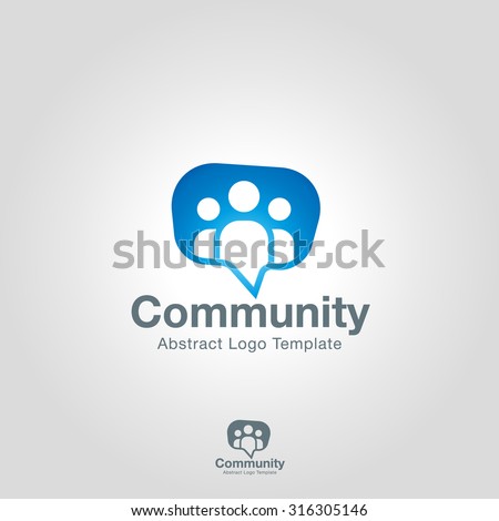 Team Community Partners logo template. Social Network Corporate branding identity