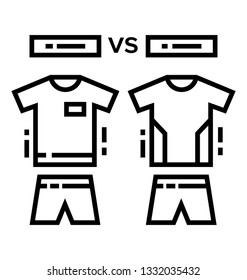 Team competition line icon design 