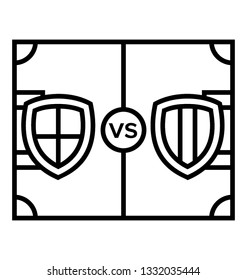 Team competition line icon vector 