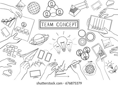 Team Concept. Line Design