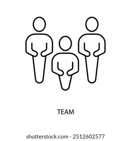 team concept line icon. Simple element illustration. team concept outline symbol design.