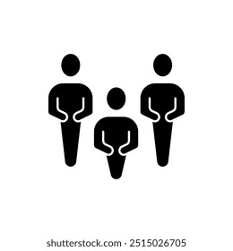 Icono de línea de concepto de equipo. Ilustración de elemento simple. diseño de símbolo de esquema de concepto de equipo.