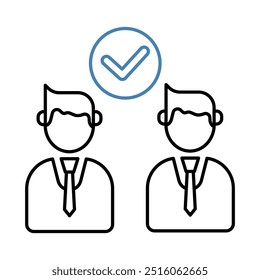 
Icono de línea de concepto de equipo. Ilustración de elemento simple. diseño de símbolo de esquema de concepto de equipo.