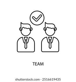 
team concept line icon. Simple element illustration. team concept outline symbol design.