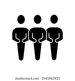 Icono de línea de concepto de equipo. Ilustración de elemento simple. diseño de símbolo de esquema de concepto de equipo.