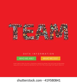 Team concept,human resource design,vector