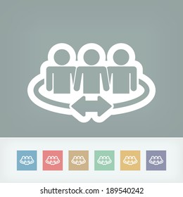 Team of connected people