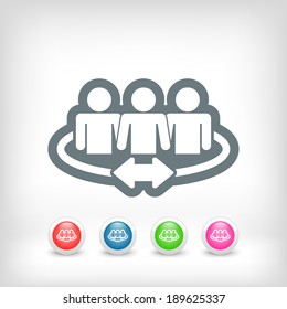 Team of connected people