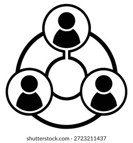 Icono de conexión de Equipo, símbolo de comunidad, Vector de red