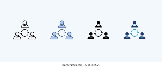 Conexión de Equipo Icono múltiple Ilustración Vector