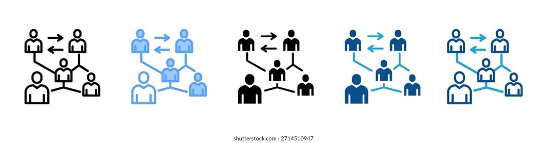 Conjunto de iconos de conexiones de Equipo colección de estilos múltiples