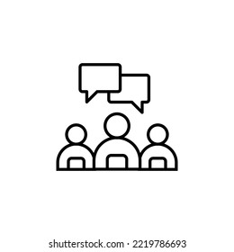 Team Conversation icon outline style design. Team Conversation vector illustration. isolated on white background.
