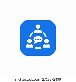 Vector de signo de icono de conversación de equipo