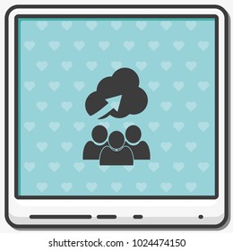 Team cooperation. Problem solving flat vector icon.