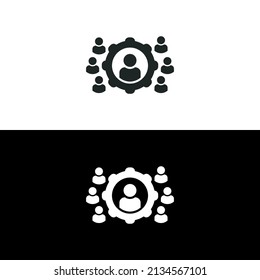 Team coordination icon isolated on white background