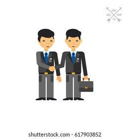 Team Creation Concept Icon with Two Men