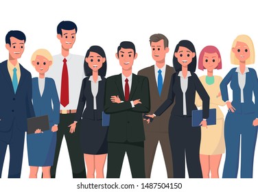 Group Business Men Women Working People Stock Vector (royalty Free 