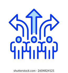 Team Decision Making line icon. linear style sign for mobile concept and web design. Outline vector icon. Symbol, logo illustration. Vector graphic