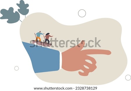 Team direction, business decision or leadership, guidance or strategy to achieve success, determination and inspiration concept.flat vector illustration.