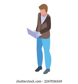 Team director icon isometric vector. Finance manager. Career money