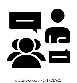 Elemento De Icono De Discusión De Equipo Para Diseño