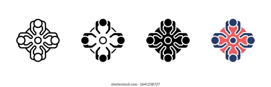 Team Discussion icon sheet multiple style collection