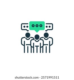 Team Discussion line icon. Universal creative premium symbol. Vector sign icon logo template. Vector illustration