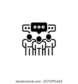 Team Discussion line icon. Universal creative premium symbol. Vector sign icon logo template. Vector illustration