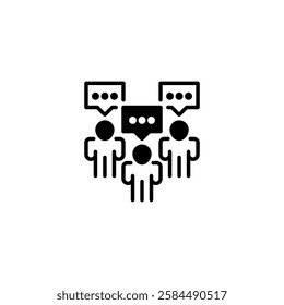 Team Discussion line icon. Universal creative premium symbol. Vector sign icon logo template. Vector illustration