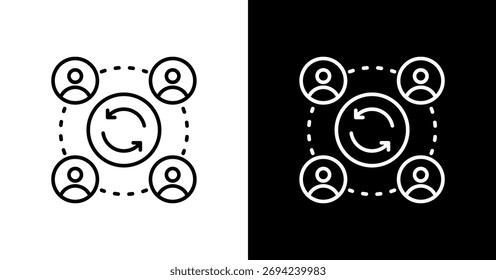 Team Dynamics White Icon Set Design