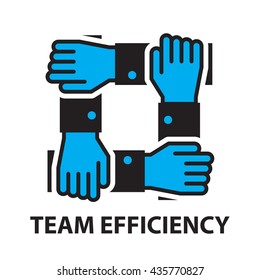 team efficiency for business concept , icon and symbol
