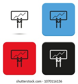 Team efficiency flat vector icon.