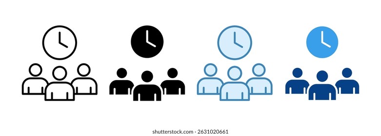 Team Efficiency Icon Set Multiple Style Collection