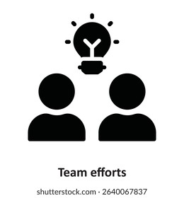 Team efforts Vector Icon which can easily modify or edit
