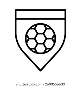 Team Emblem Vector Line Icon Design