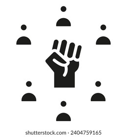 Team Empowerment icon line vector illustration