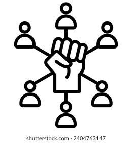 Ilustración vectorial de la línea de iconos de habilitación de equipos