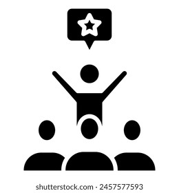 Team Encouragement icon line vector illustration