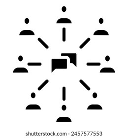 Team Engagement icon line vector illustration