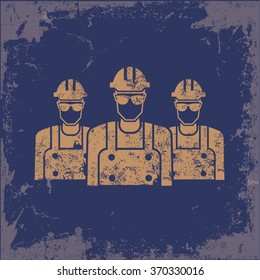 
Team engineer design on old background,grunge vector
