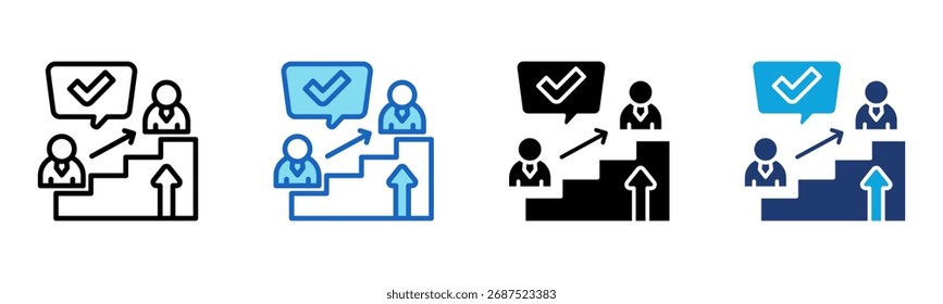 Team Escalation icon Multi Style Vector Illustration