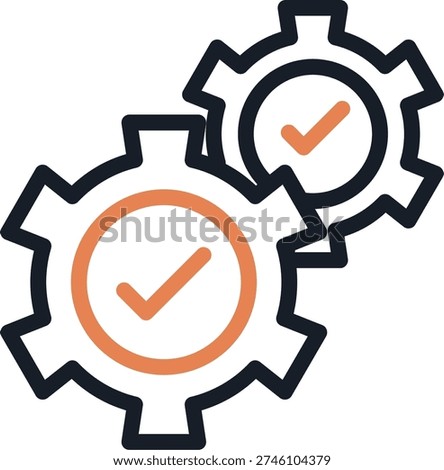 Team Execution Line Due Icon Design