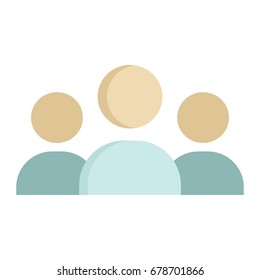 Team flat icon, business and group, vector graphics, a colorful solid pattern on a white background, eps 10.