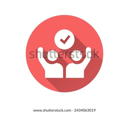 Team flat icon with long shadow for graphic and web design.