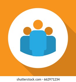 Team Flat Icon Symbol. Premium Quality Isolated Group Element In Trendy Style.