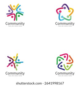 Team friend group people logo icon