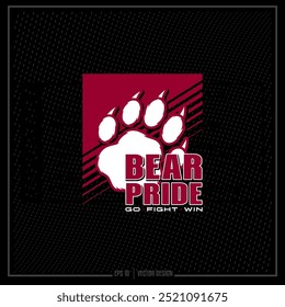 Team, Game, Sports, Sports Team, Team Mascot, Bear, Bear Pride, Bear Nation, Bear, Paw Print, Claw, Claw Print